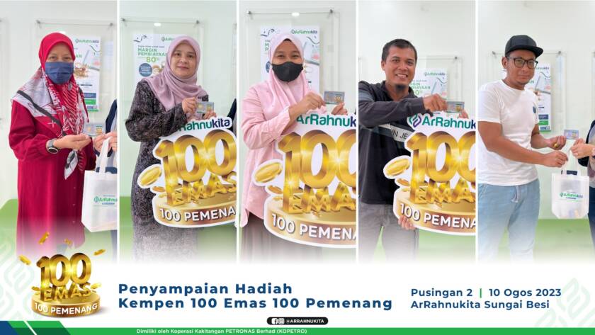 ArRahnukita Hadiahkan Syiling Emas Kepada Pemenang Kempen 100 Emas 100 Pemenang